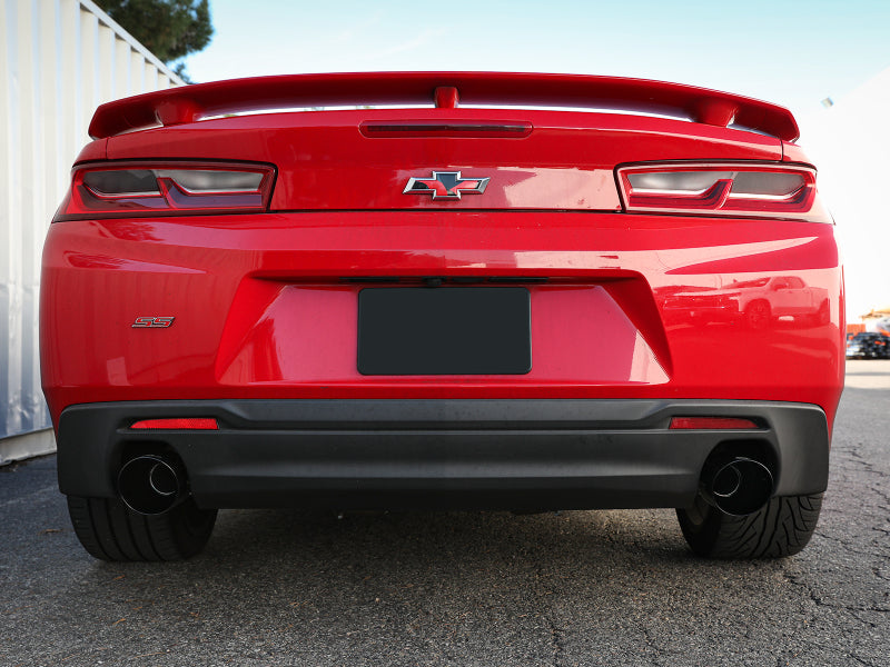 aFe POWER MACH Force-Xp 2.5in Axle-Back Exhaust System 16-20 Chevrolet Camaro SS V8 6.2L - Black - 49-44118-B