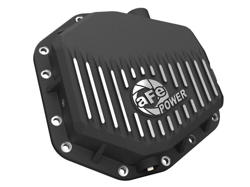 aFe Ford Bronco Raptor 22-25 V6-3.0L POWER Pro Series Rear Differential Cover Black w/ Machined Fins - 46-71460B