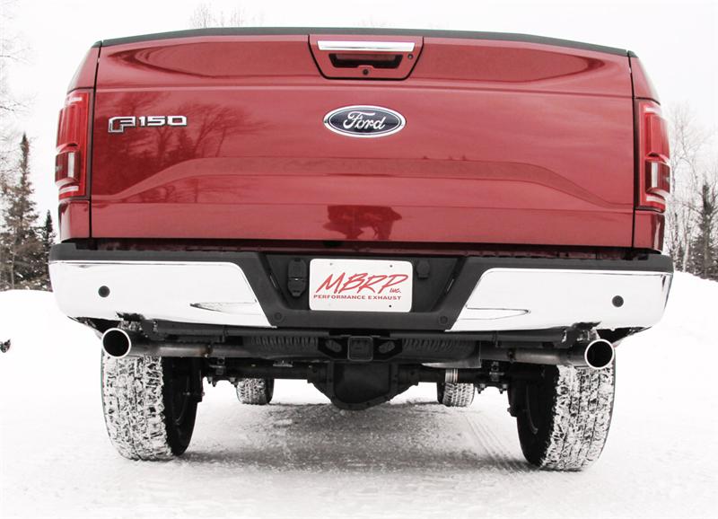 MBRP 2015 Ford F-150 5.0L 3in Cat Back Dual Split Rear Exit AL Exhaust System - S5258AL