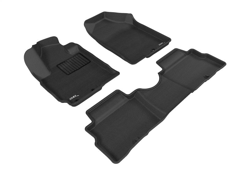 3D MAXpider 11-13 Kia Soul Kagu Black Full Set - L1KA03301509