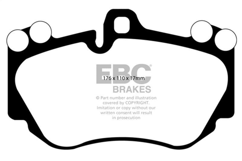 EBC 05-07 Porsche Cayenne 4.5 (380mm Rotors) Extra Duty Front Brake Pads - ED91905