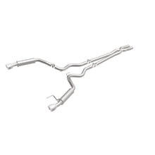 Load image into Gallery viewer, MagnaFlow Cat Back, SS, 2.5in, Competition, Dual Split Polished 4.5in Tips 2015 Ford Mustang V6 3.7L - 19099