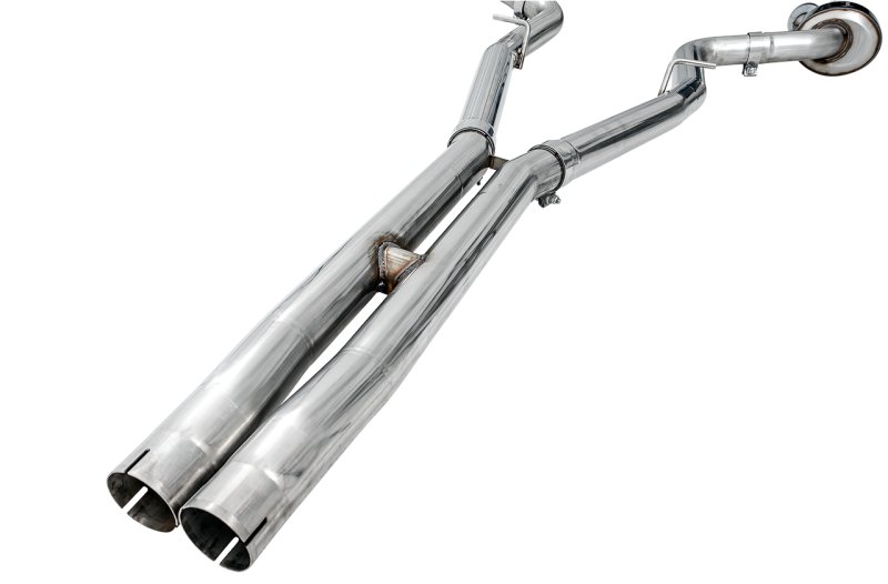 AWE Tuning 2015+ Dodge Challenger 6.4L/6.2L Non-Resonated Touring Edition Exhaust - Quad Black Tips - 3020-43082