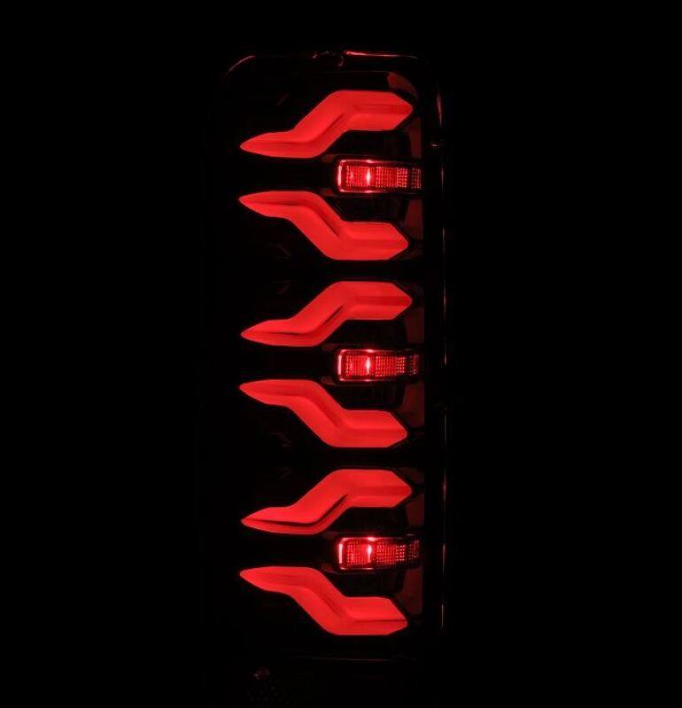 AlphaRex 87-96 Ford Bronco/F-150 Luxx-Series LED Tail Lights - Alpha-Black - 658006