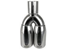 Load image into Gallery viewer, aFe Takeda 304 Stainless Steel Clamp-on Exhaust Tip Polished 2-1/2ininlet x 3-1/2in Outlet X 12in L - 49T25374-P121