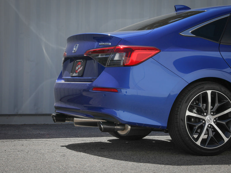 aFe Takeda 2.5in 304 SS Cat-Back Exhaust System w/CF Tips 2022+ Honda Civic L4-1.5L (t) - 49-36628-C