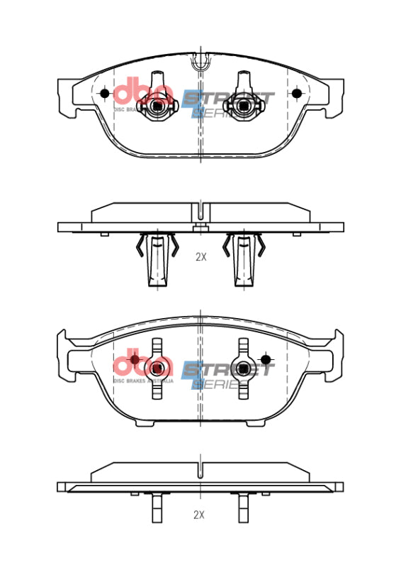 DBA 12-18 Audi A6 Street Series Front Brake Pads - DB15262SS