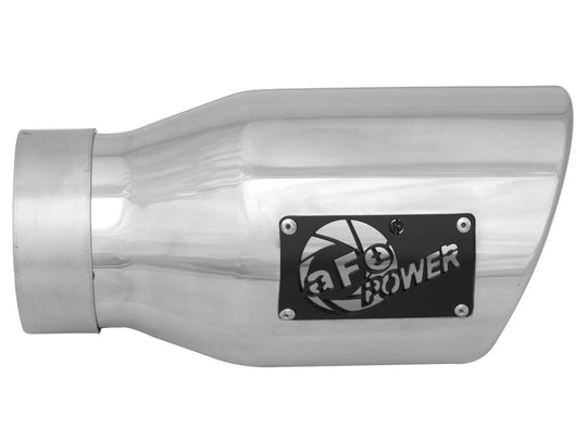 aFe MACH Force-Xp 3in Inlet x 4-1/2in Outlet x 9in Length 304 Stainless Steel Exhaust Tip - 49T30451-P09