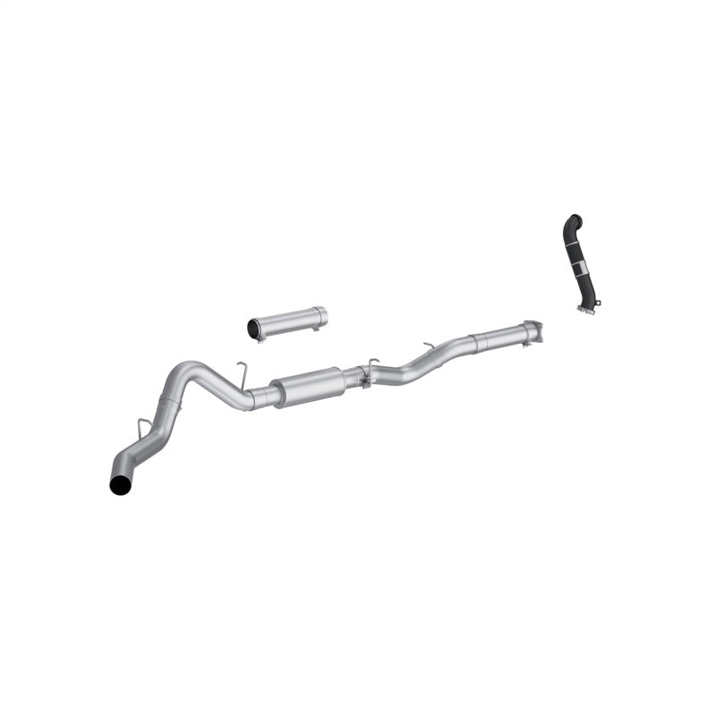 MBRP 2005 Chevy Silverado / GMC Sierra 2500/3500HD 4in OD CatBack Single Side Exit w/ Downpipe - AL - S6003P