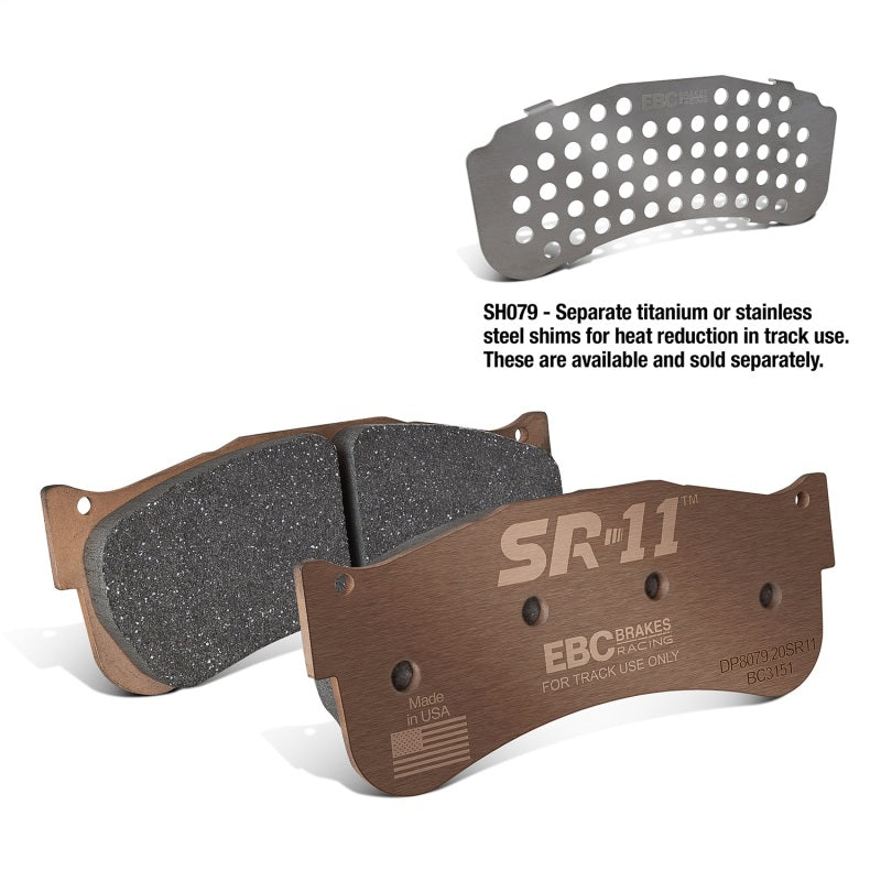 EBC Racing Brembo 07.7293 6 Piston SR-11 Sintered Race Brake Pads - DP8079.20SR11