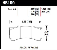 Load image into Gallery viewer, Hawk AP Racing  DTC-60 Rear Race Brake Pads - HB109G.710