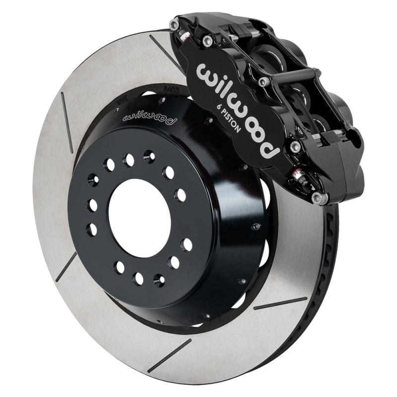 Wilwood Narrow Superlite 6R Front Kit 14.00in Slotted Rotors - Black - 140-17986