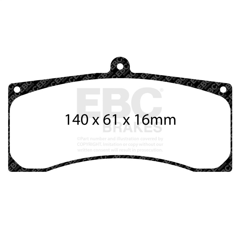EBC Racing 13-14 Ford Mustang Boss 302S (w/380mm Disc) SR-11 Sintered Race Front Brake Pads - DP8084.25SR11