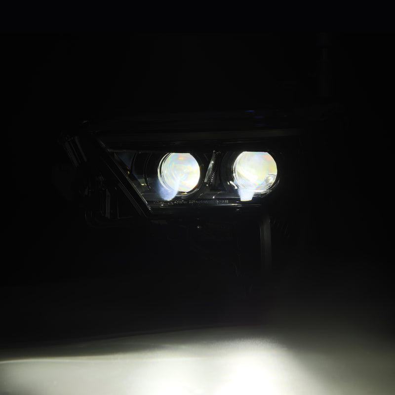 AlphaRex 22-23 Toyota Tundra LUXX-Series Headlights Black w/Amber DRL - Req 810029 OR 810030 - 880874