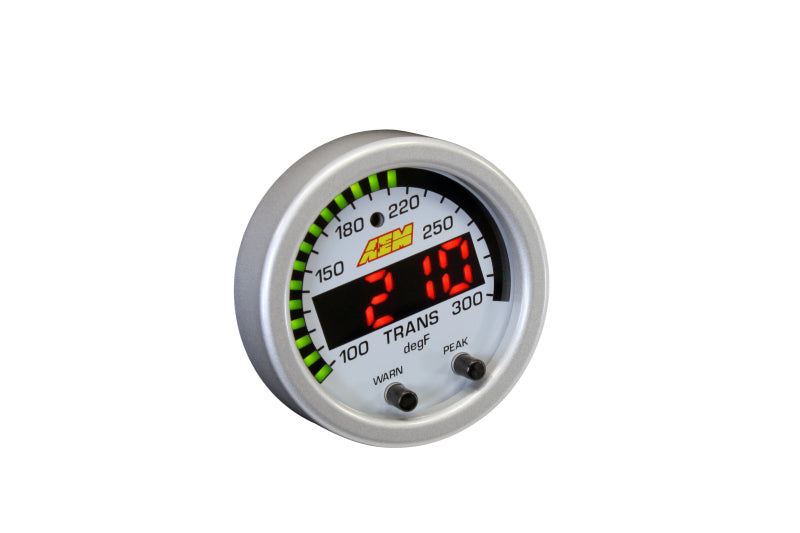 AEM X-Series Temperature 100-300F Gauge Kit (ONLY Black Bezel and Water Temp. Faceplate) - 30-0302