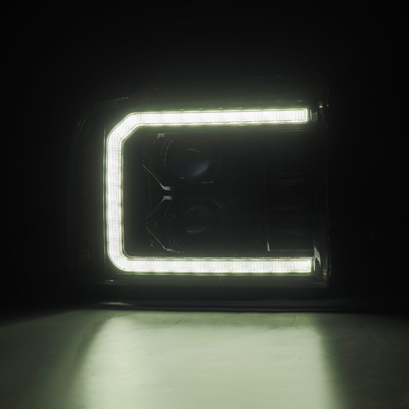 AlphaRex 05-07 Ford F250-550 PRO-Series Projector Headlights Alpha-Black - 880314