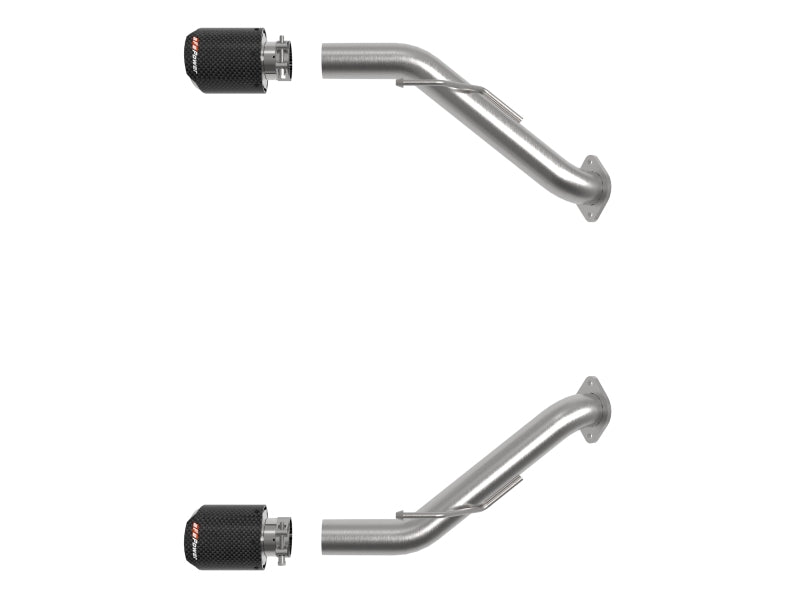 aFe 2023 Nissan Z V6-3.0L (tt)Takeda Stainless Steel Axle-Back Exhaust System w/ Carbon Fiber Tip - 49-36137-C