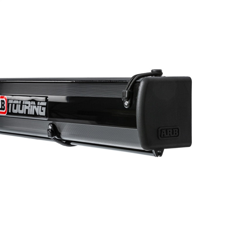 ARB Aluminum Awning, Black Frame, 8.2FT x 8.2FT, Installed with LED Light Strip - 814412A