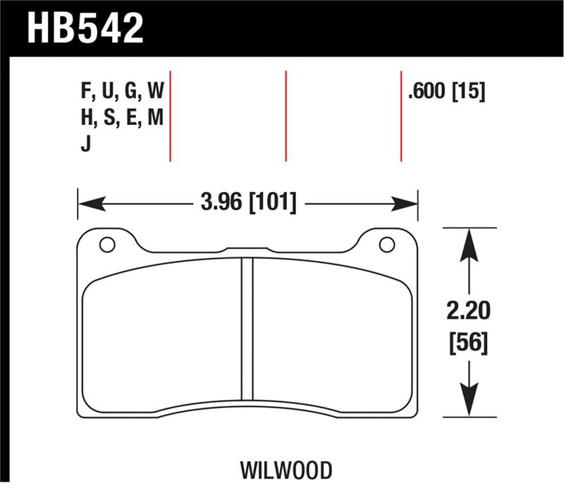 Hawk Wilwood 7816 DTC-70 Street Brake Pads - HB542U.600