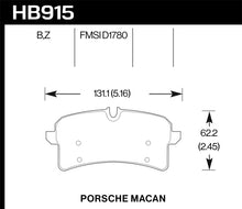 Load image into Gallery viewer, Hawk 15-18 Porsche Macan Performance Ceramic Rear Brake Pads - HB915Z.644