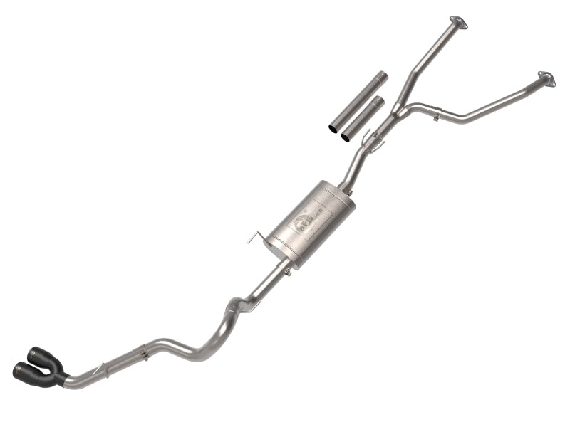 aFe 2022 Toyota Tundra V6-3.5L (tt) Vulcan Series 2.5in to 3in 304 SS Cat-Back Exhaust w/ Black Tip - 49-36061-B
