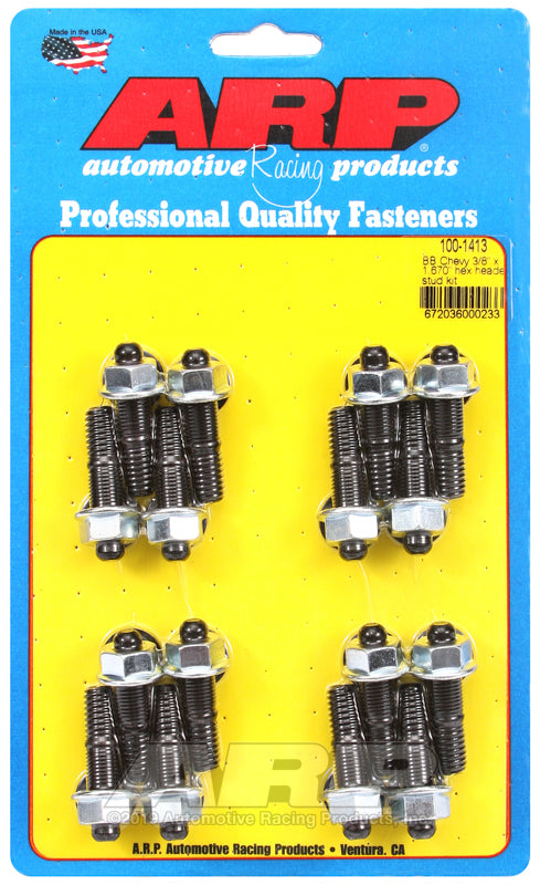 ARP BB Chevy 3/8 x 1.670in Hex Header Stud Kit - 100-1413