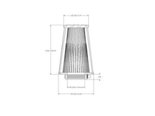 Load image into Gallery viewer, aFe POWER Universal Clamp-On Air Filter / D2 Dura-Dry Media 2-1/2in F x 5in B x 3-1/2in T x 7inH - 21-25507V