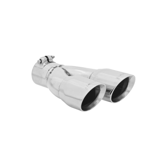 Flowmaster SS Tip 2.5in.IN x 3in. Dual Angle Clamp-L - 15390