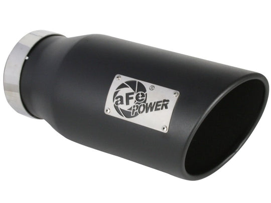aFe Large Bore-HD 5in 409SS DPF-Back Exhaust System w/Black Tip 19-20 Ram Diesel Trucks L6-6.7L (td) - 49-42075-B