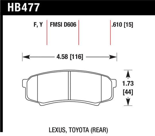 Hawk HPS Street Brake Pads - HB477F.610