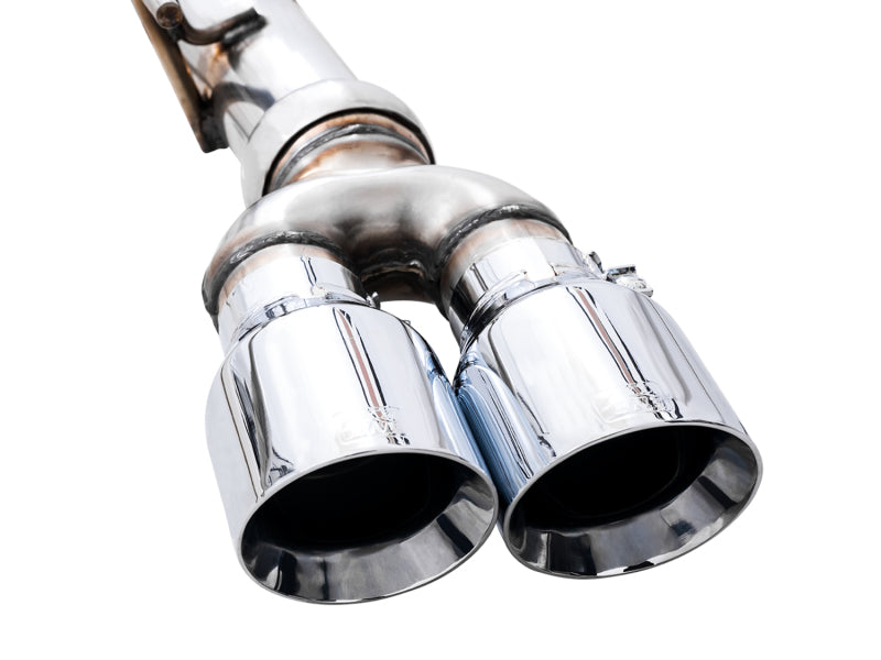 AWE Tuning 4th Gen GM 1500 5.3L 0FG Cat-Back Split Rear Exit (w/ Bumper Cutouts) - Quad Chrome Tips - 3015-42201