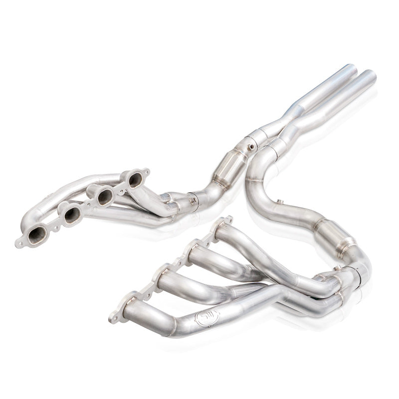 Stainless Works 2019+ Chevrolet Silverado 5.3/6.2 Catted Headers 1-7/8in Primaries 3in Leads X-Pipe - CT19HCAT