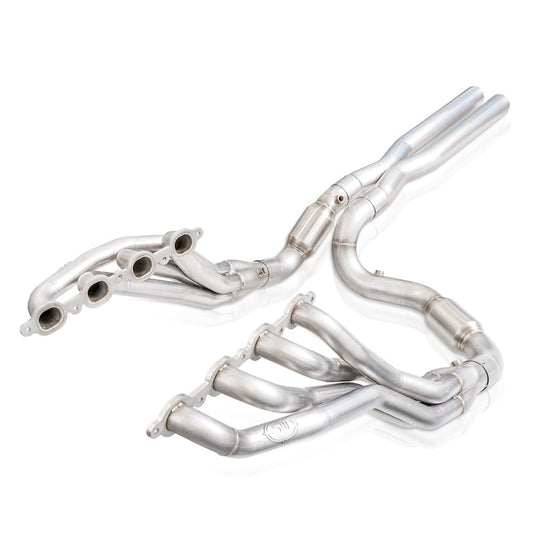 Stainless Works 2019+ Chevrolet Silverado 5.3/6.2 Catted Headers 1-7/8in Primaries 3in Leads X-Pipe - CT19HCAT