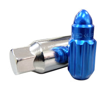 Load image into Gallery viewer, NRG 500 Series M12 X 1.5 Bullet Shape Steel Lug Nut Set - 21 Pc w/Lock Key - Blue - LN-LS500BL-21