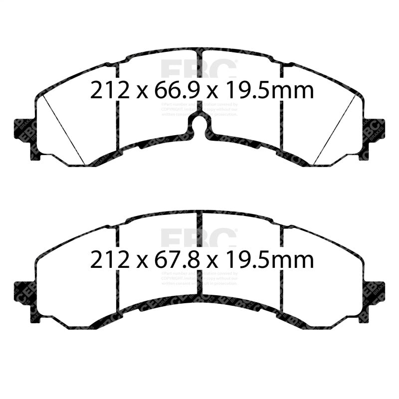 EBC 2019+ Chevrolet Silverado 2500/3500 (2WD/4WD) Extra Duty Front Brake Pads - ED93126