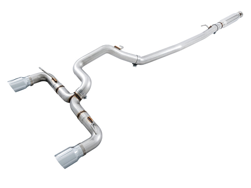 AWE Tuning Ford Focus RS Track Edition Cat-Back Exhaust - Chrome Silver Tips - 3020-32030