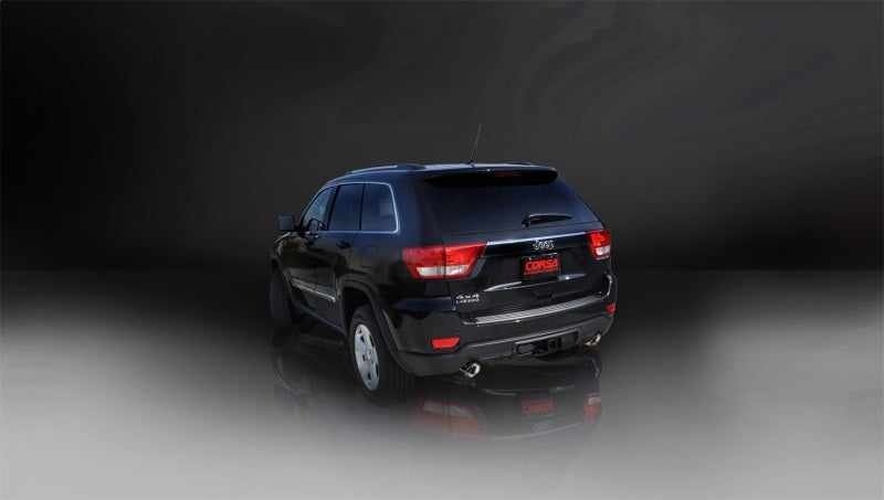 Corsa 2011-2021 Jeep Grand Cherokee Polished 2.5in Dual Rear Exit Cat-Back Exhaust - 14991