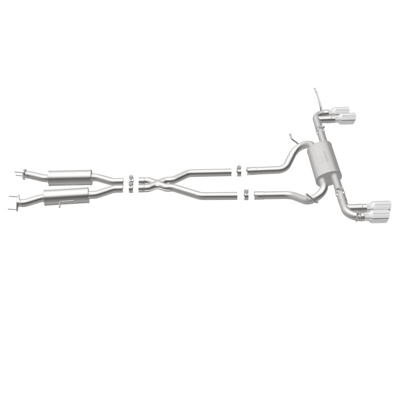 MagnaFlow Cat Back, SS, 2.5in, Quad Split Polish 4in tip 14-15 Jeep Grand Cherokee 3.6L/5.7L V6/V8 - 19193