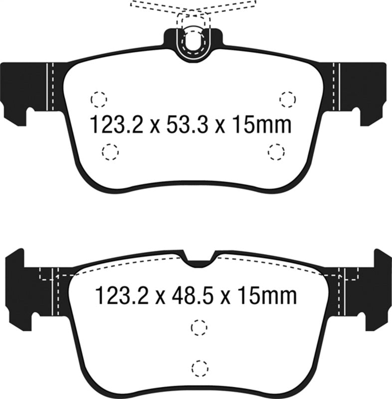 EBC 2021+ Ford Bronco Sport 1.5T Greenstuff Rear Brake Pads - DP63047