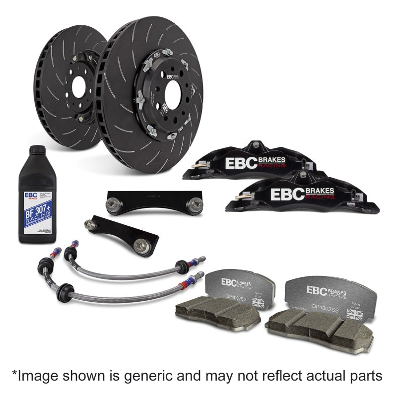 EBC Racing 12-19 BMW 3-Series (F30/F31/F34) Black Apollo-4 Calipers 355mm Rotors Front Big Brake Kit - BBK022BLK-2
