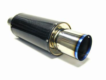 HKS Universal Carbon-Ti Cat-back Exhaust - 170mm Shell/75mm Diameter - 31012-BA001
