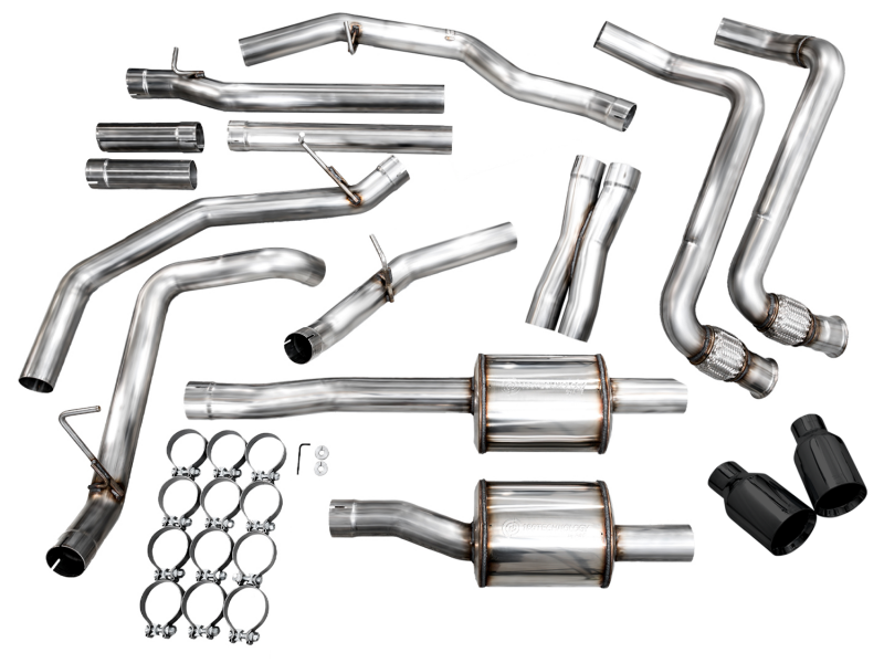 AWE Tuning 25+ RAM 1500 3.0TT 0FG Cat-Back Touring Exhaust - Diamond Black Tips - 3015-33530