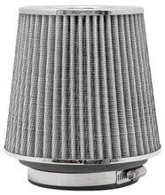 Load image into Gallery viewer, K&amp;N Universal Filter Chrome Round Tapered White - 4in Flange ID x 1.125in Flange Length x 5.5in H - RG-1001WT