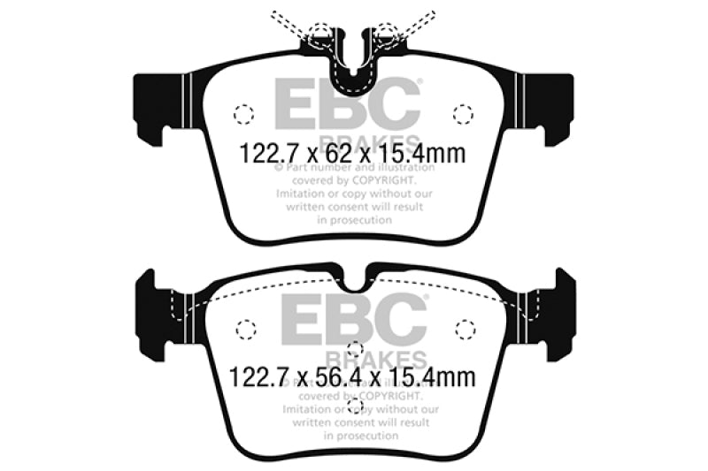 EBC 15+ Mercedes-Benz C300 (W205) 2.0 Turbo 4-matic Greenstuff Rear Brake Pads - DP22215