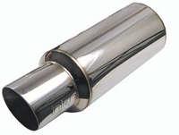 Load image into Gallery viewer, Injen 2 3/8 Universal Muffler w/Stainless Steel resonated rolled tip (Injen embossed logo) - SES225C