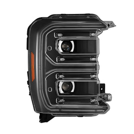 AlphaRex 23-26 Ford F-250 SD LUXX LED Proj Headlights Blk w/Activ Light/Seq Signal/Switchback