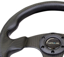 Load image into Gallery viewer, NRG Carbon Fiber Steering Wheel (320mm) Flat Bottom Matte Black Carbon - ST-009CF/MB