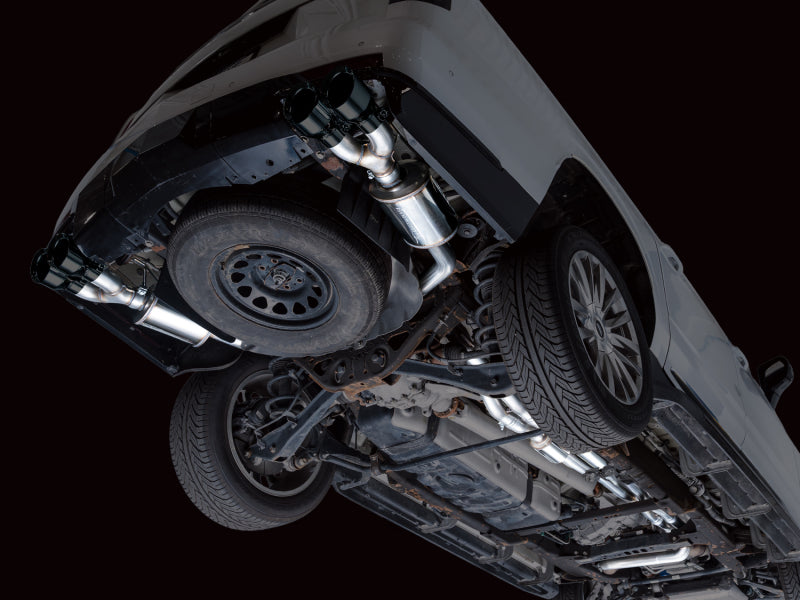 AWE Tuning 2021+ Cadillac Escalade 6.2L 0FG Dual Exit Exhaust System w/ 5in Diamond Blk Tips - 3015-43321