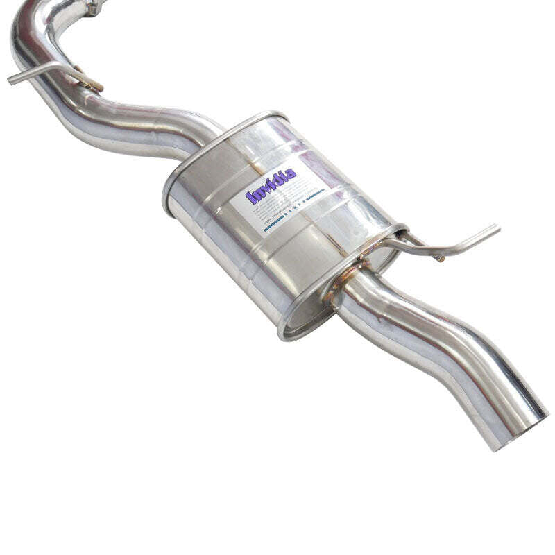 Invidia 2022+ Volkswagen Golf R MK8 76mm R400 Valved Cat Back Exhaust Rolled TI Tips - HS22GFR8GV4RT