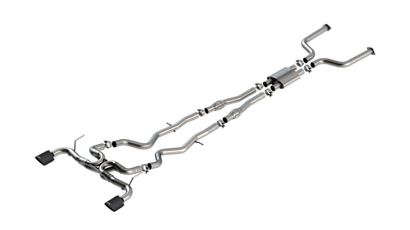 Borla 16-24 Infinity Q50 (Auto V6) ATAK Cat Back - 4.5in Carbon Fiber Black Anodized Tip - 140978CFBA